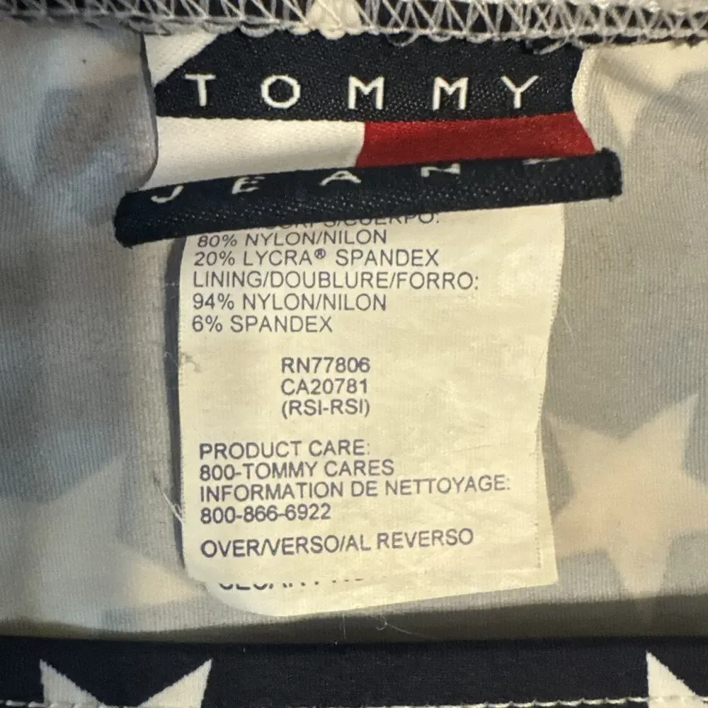 Tommy Hilfiger Womens String Bikini Bottoms Stars Stripes American USA Large